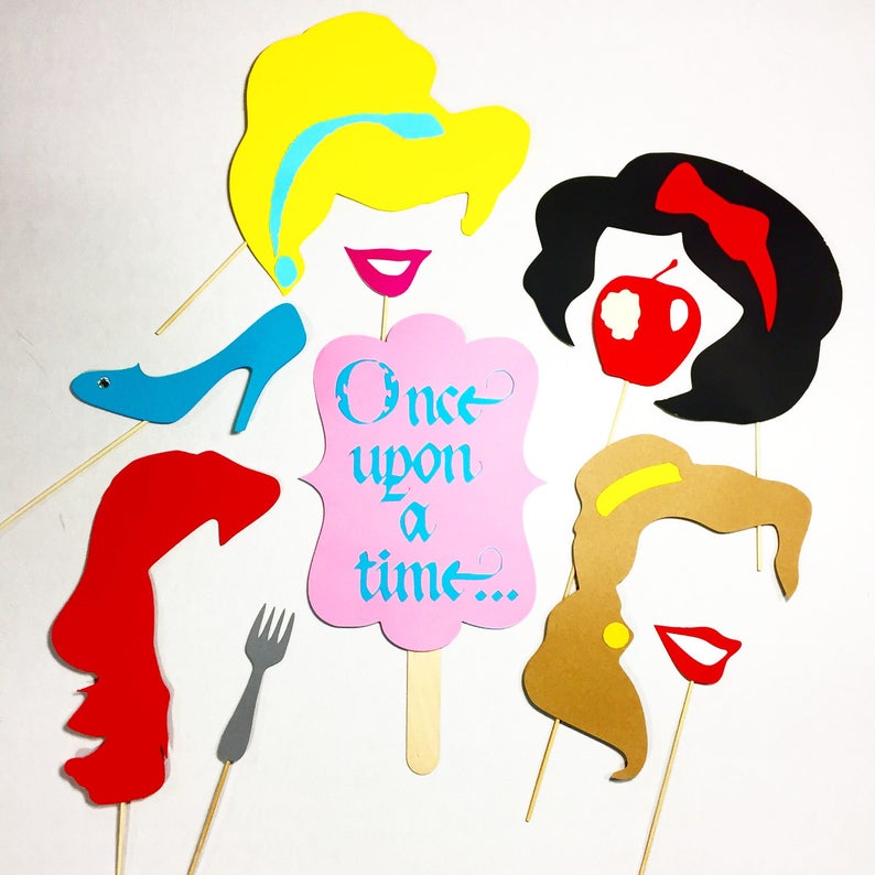 once upon a time 10pc photobooth props Princess props