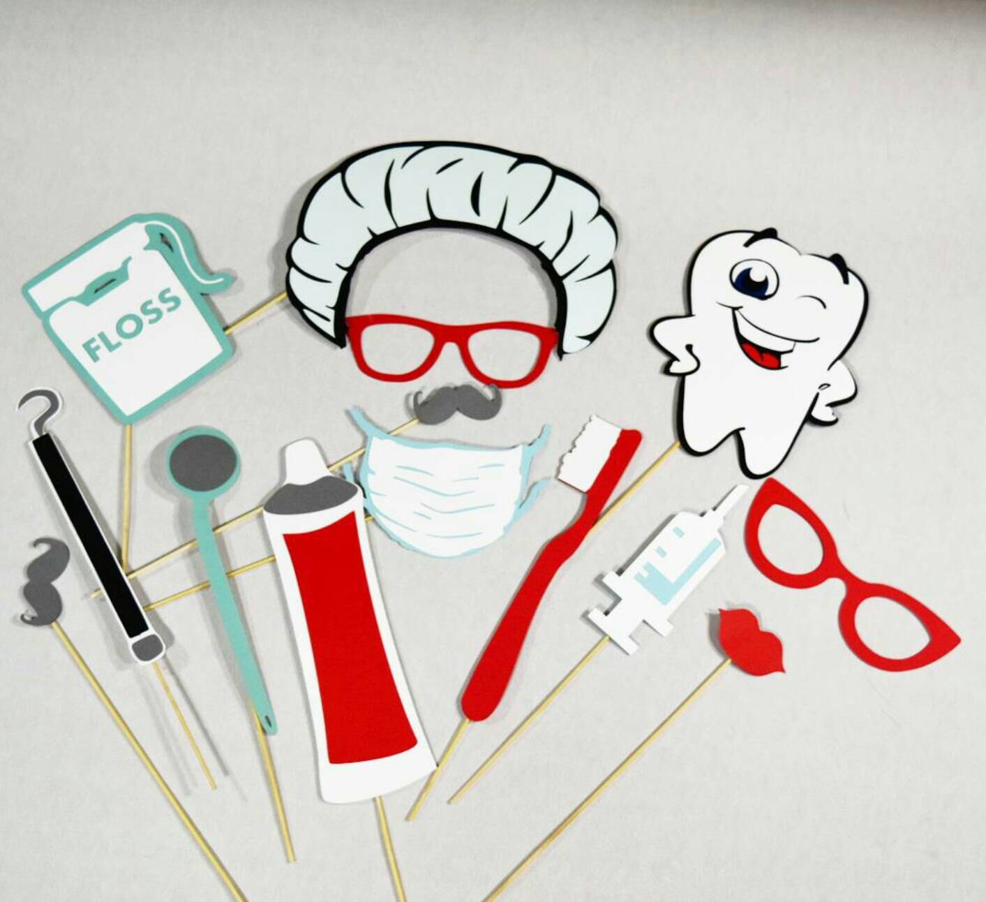 Dental Photo Booth Props dental hygienist dentist props Etsy