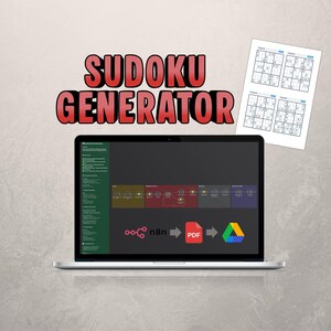 Sudoku Book Generator – Automated n8n Workflow (PDF + Google Drive)