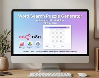 Automated Word Search Puzzle Generator | AI-Powered n8n Workflow | Create Puzzle Books in Minutes!