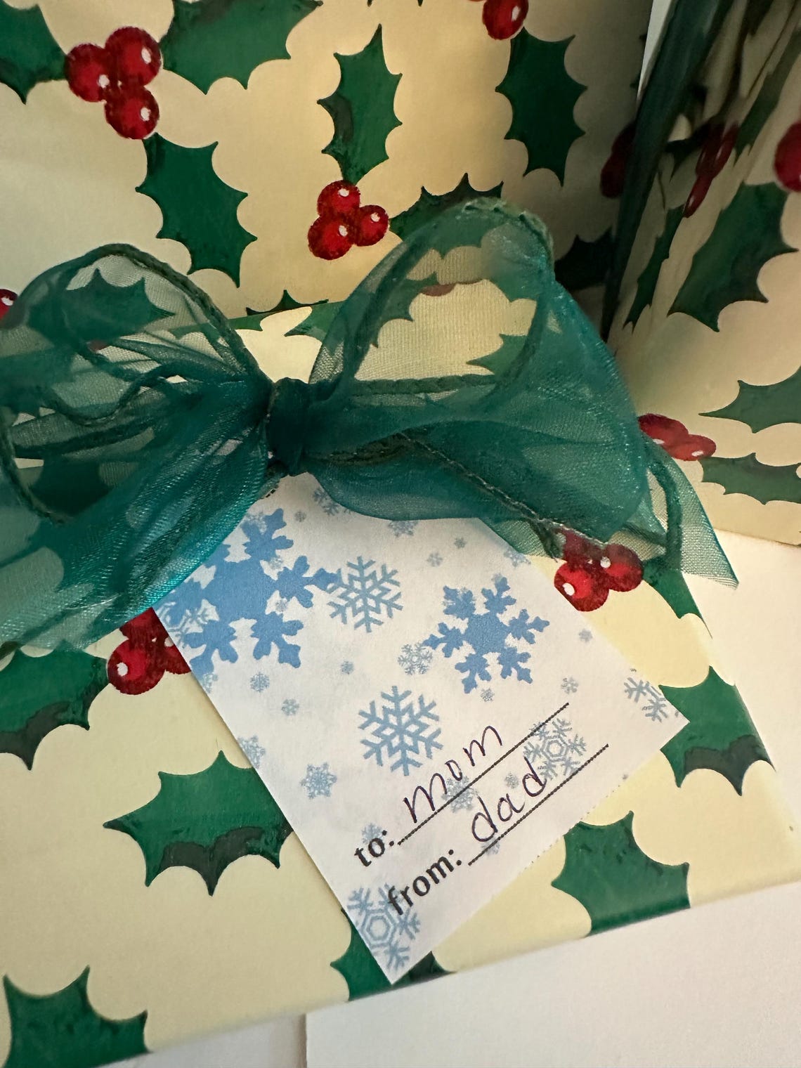 Printable Snowflake Gift Tags | Blue & Silver Winter Holiday (instant ...