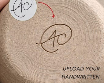 Custom Monogram Pottery Stamp Brass, Ceramic Signature Stamp, Mark Your Clay Piece