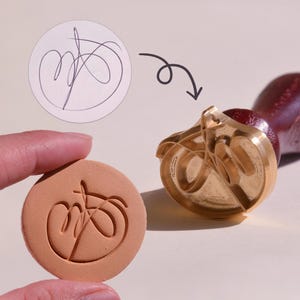 Sello de firma manuscrita para cerámica, sello de firma de latón personalizado, herramienta para marcar piezas de cerámica