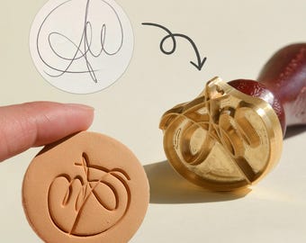 Handwriting Signature Stamp for Pottery, Custom Brass Clay Stamp, Ceramic Pottery Maker's Mark Tool