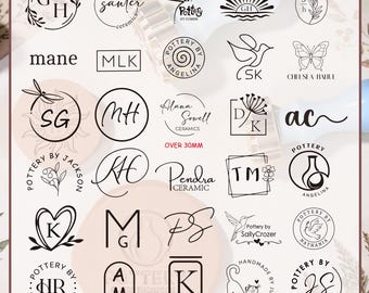 Custom Pottery Stamp, Ceramic Signature Stamp, Makers Mark Pottery, Clay Signature Tool