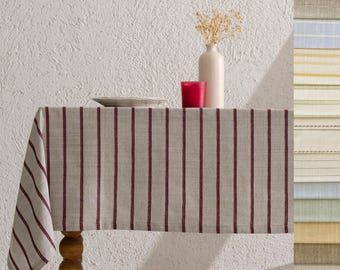 Custom Vintage Tablecloth – 100% Cotton, Rustic Dining Table Decor