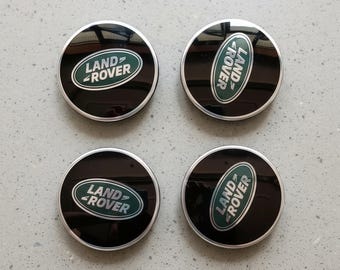 Coprimozzi per ruote Land Rover, logo verde, 63 mm, set da 4