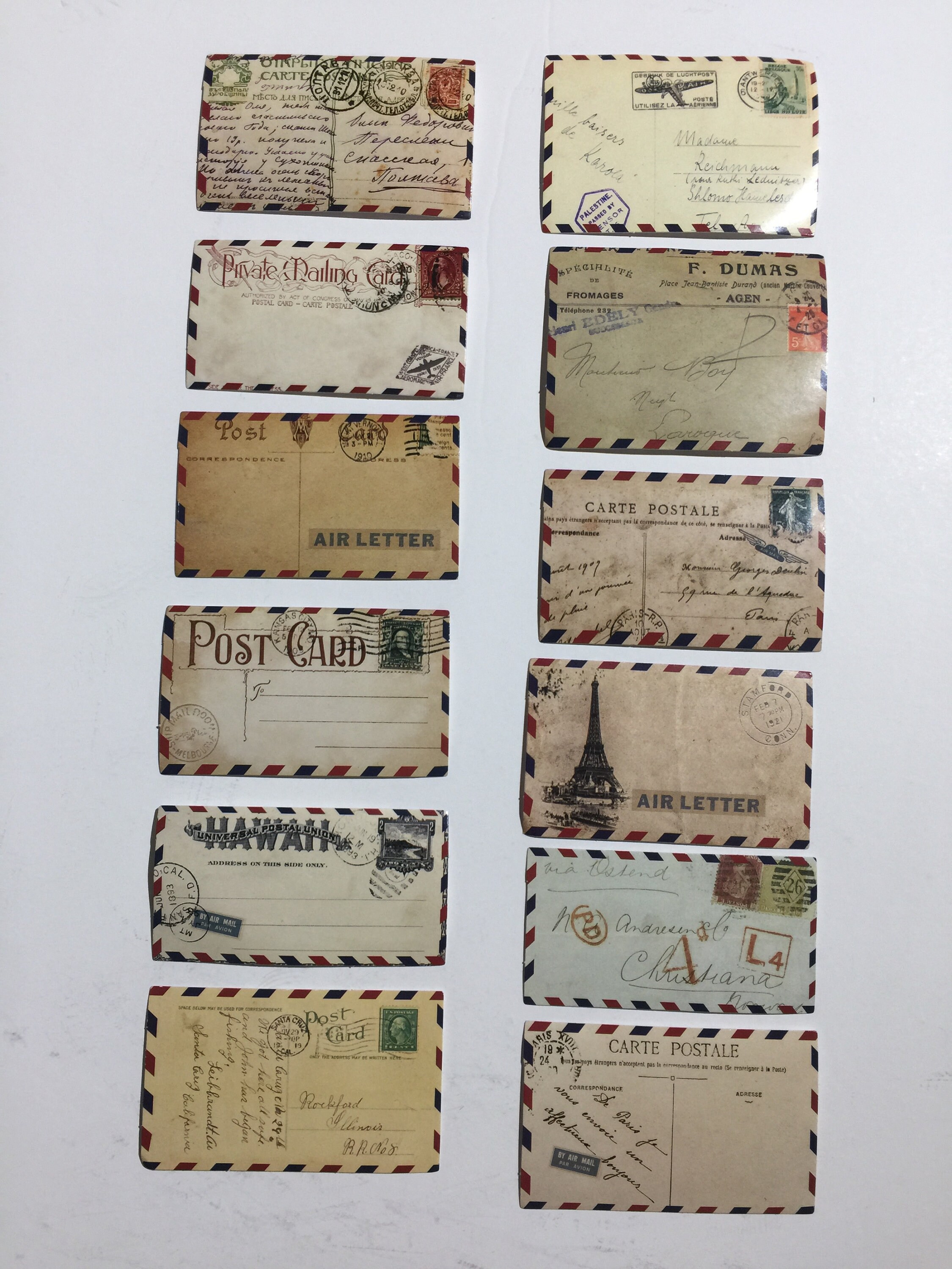 Vintage Large Postcard Sticker Set 2 Set of 12 Paper Etsy