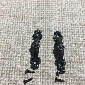 BACK!!! Mini Antique Bronze Book Handles. Embellishments, Hardware, Scrapbooking, Journaling