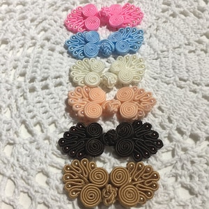 Chinese Closure Buttons 30pcs Traditional Chinese Knot Buttons Closure  Sewing Buttons for Han Tang Suit Cheongsam