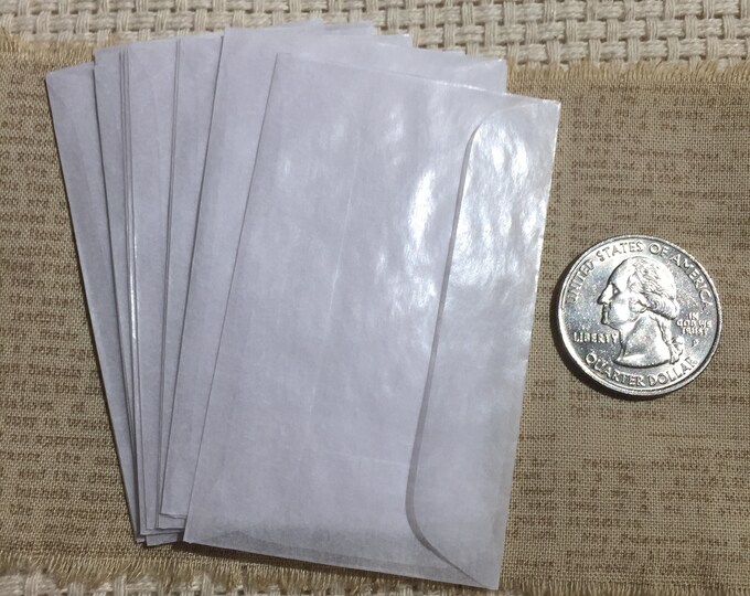 Mini Glassine Envelopes, Junk Journaling, Scrapbooking, Tags, Arts and