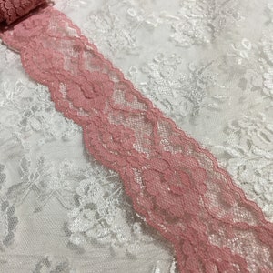 Dusty Mauve Scalloped Lace, Embellishments, Sewing, Scrapbooking, Collages, Journaling