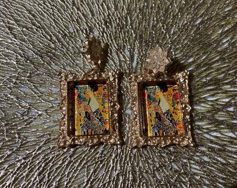 NEW!!! Gustav Kilmts Artist Gold Tone Post Dangling Earrings