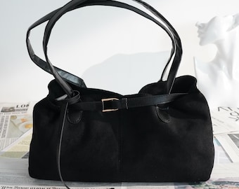 Große PU-Leder-Einkaufstasche, Magnetverschluss-Schultertasche, braune quadratische Tote, tägliche Pendeln-Schultertasche, Geschenk für sie