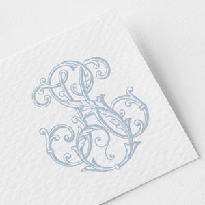 Vintage Wedding Monogram :Custom Monogram Initials Digital Download