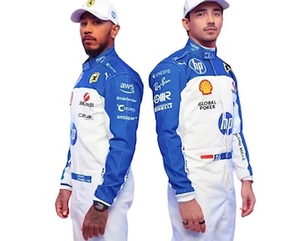 Traje de corrida do GP de Miami 2025 da equipe Leclerc & Hamilton