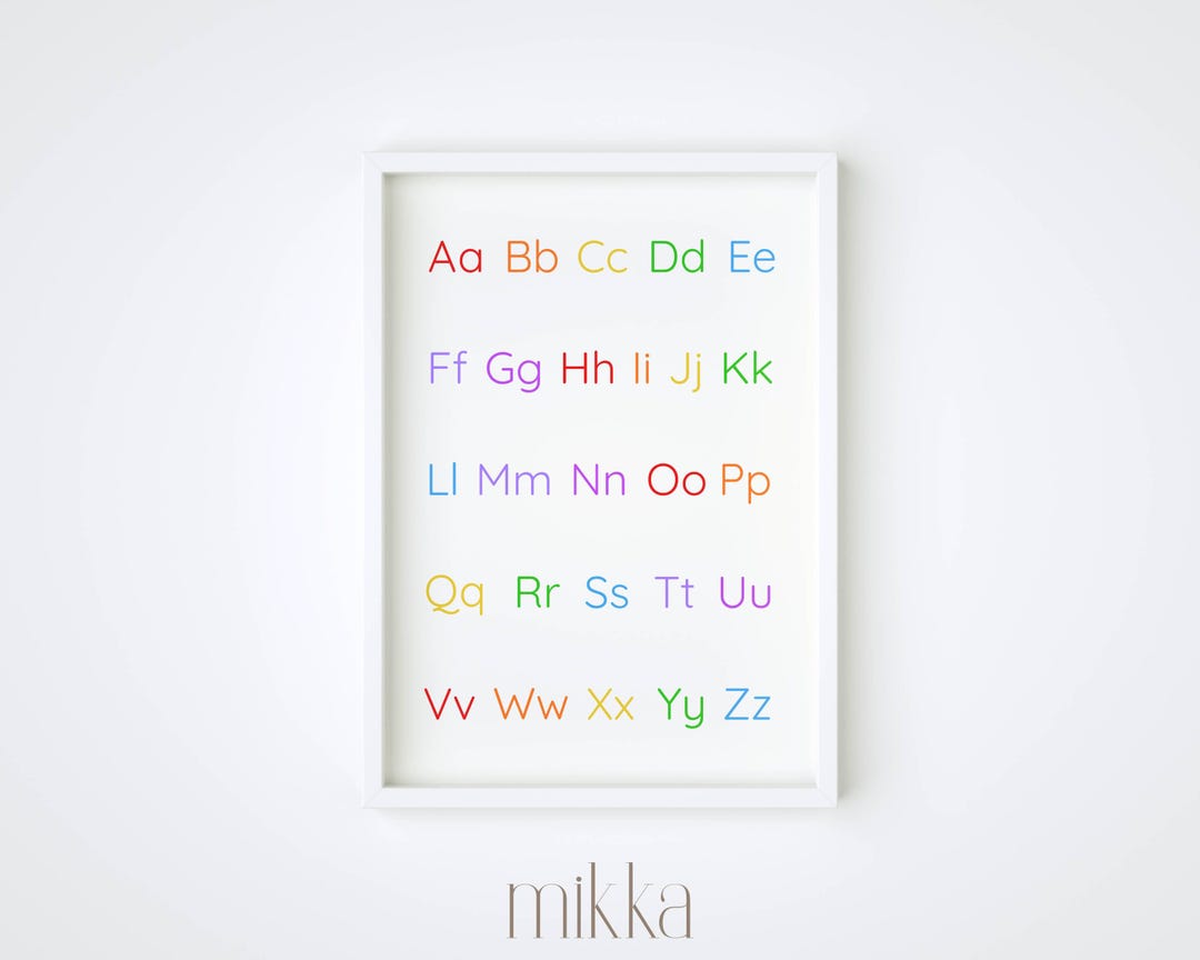 Alphabet Print, Abc Chart, Learning Letters, ABC for Kids, Abc Print ...