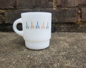 Fire King by Anchor Hocking Atomic Starburst Mug