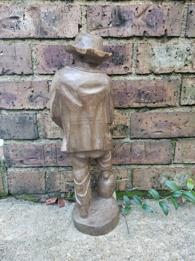 Hand Carved Wooden Man Wally the Wanderer