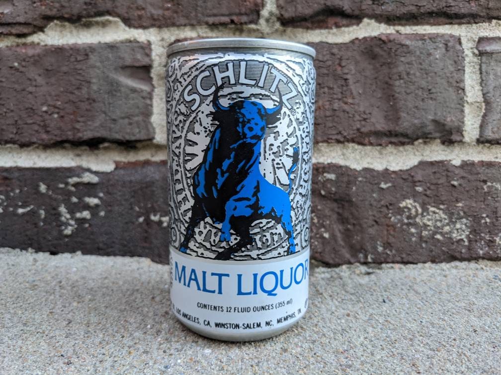 Collectibles Sticker decal 1976 Schlitz Malt Liquor beer blue bull Vintage Original NOS