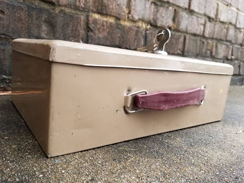 Old Rockway Metal Locking Fireproof Box Etsy