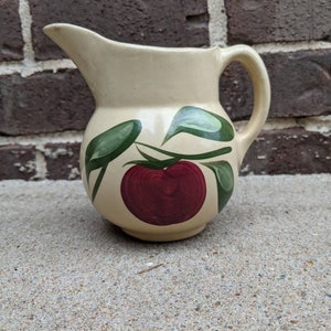 Watt Pottery Red Apple Pitcher - #15