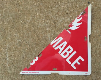 Metal HazMat Sign Half - Triangle - mable and Radio