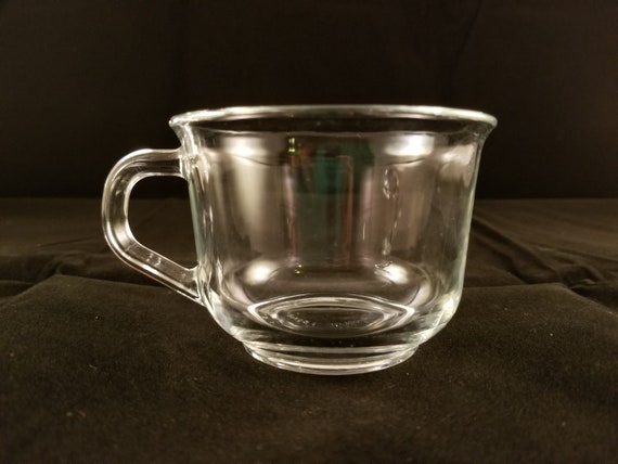 Arcoroc Clear Glass Coffee Cups Tea Glass Vintage Etsy Singapore