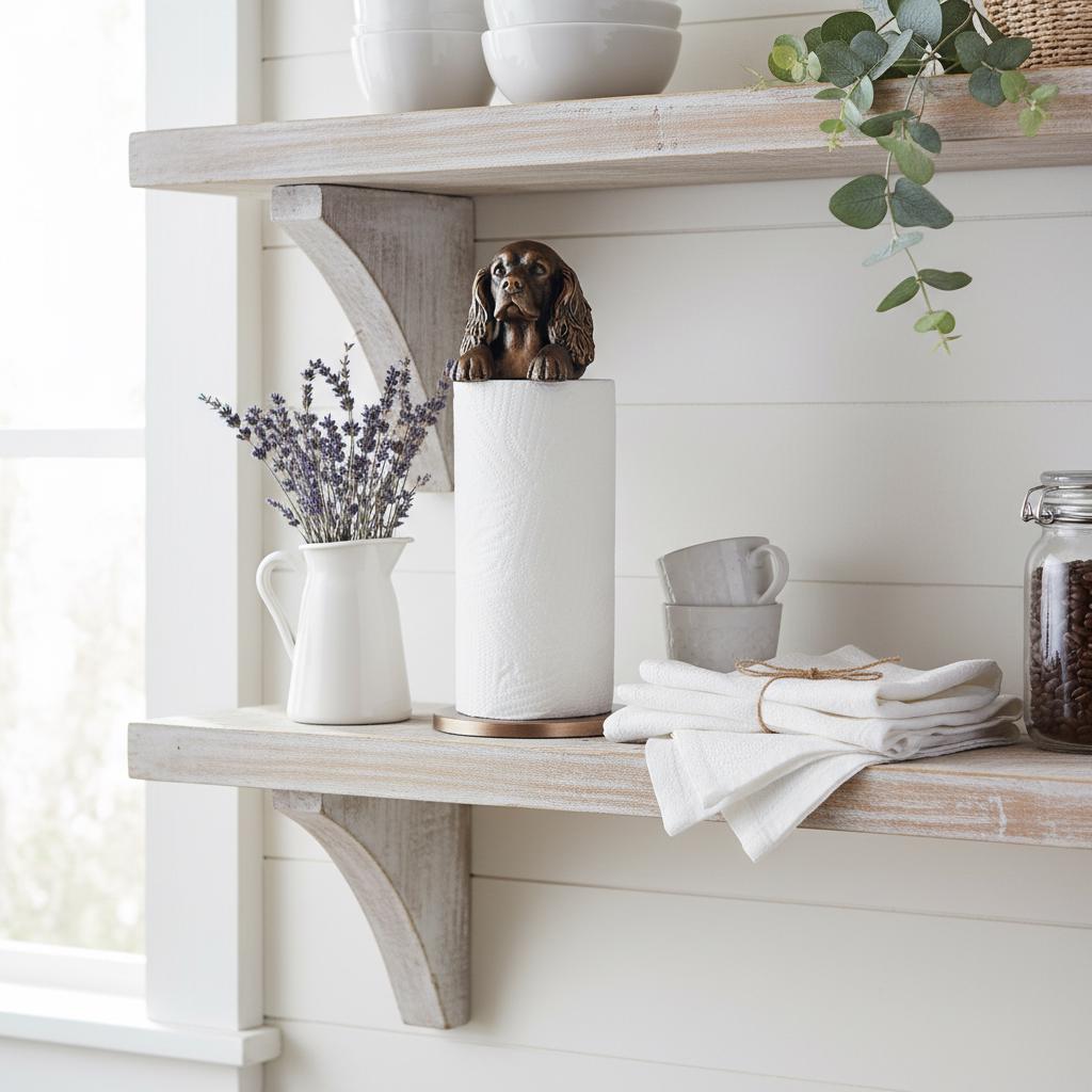 Kitchen Cocker Rustic Cocker Spaniel Kitchen Roll Holder | Kitchen Décor | Paper Towel ...