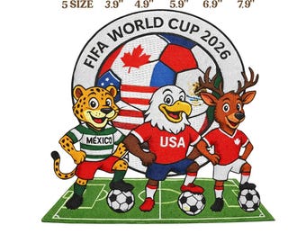 Soccer Mascots Embroidery Design 2026, USA Canada Mexico Cute Football Machine File