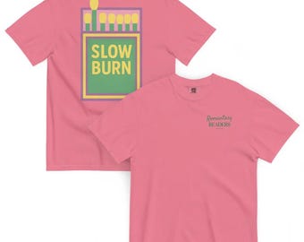 Romantasy Readers Club Bookish Shirt: Slow Burn Trope Matchbox Back Graphic
