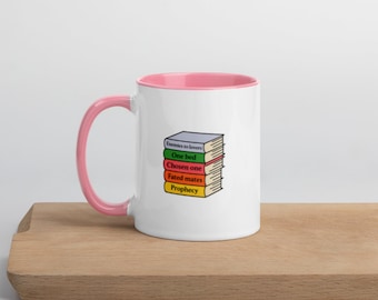 Romance Reader Book Stack Mug| Bookish Romantasy Reader Coffee Cup