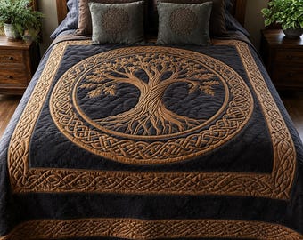 Manta del Árbol de la Vida Celta, Manta Yggdrasil, Manta de Mitología Nórdica, Manta de Nudo Celta, Regalo de Decoración Pagana para el Hogar