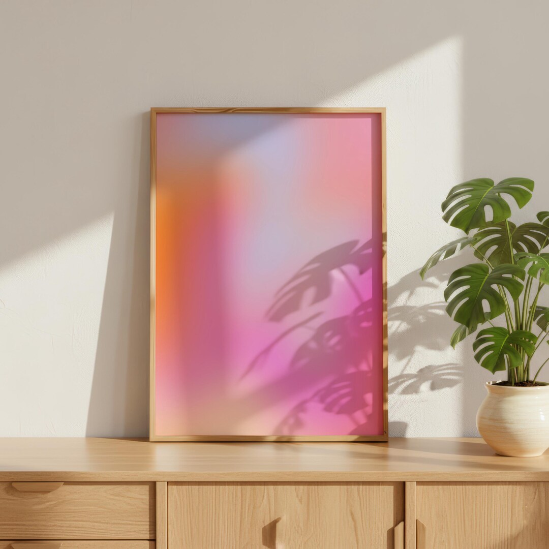 Aura Poster Gradient Art Trendy Wall Art Gradient Aura Spiritual Poster ...