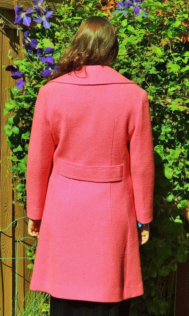 coral boucle coat