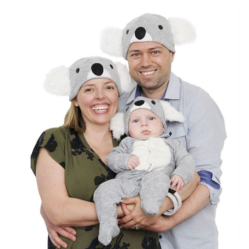 Koala Hat for Baby & Toddlers, Australian Animal Ear Hat, Koala Beanie, Koala Costume, Halloween Costume, Koala Baby Kid Hat image 2