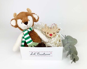 Cute Personalised Baby Christmas Gift Box – Reindeer