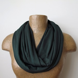 HUNTER GREEN Infinity Scarf - Lightweight Jersey Loop Scarf