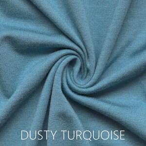 DUSTY TURQUOISE BLUE Extra Wide Headwrap, Handmade Ecoshag Jersey Headscarf, Super Soft Handmade Head Scarves for Women image 2