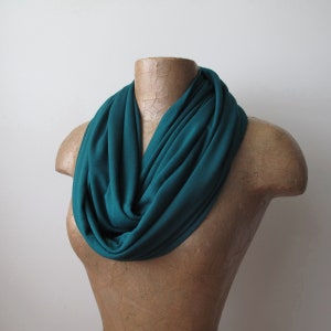 teal green loop scarf by ecoshag