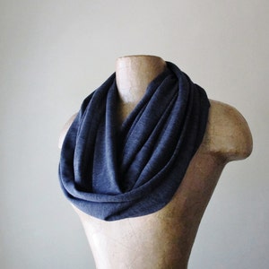 denim blue circle scarf by ecoshag