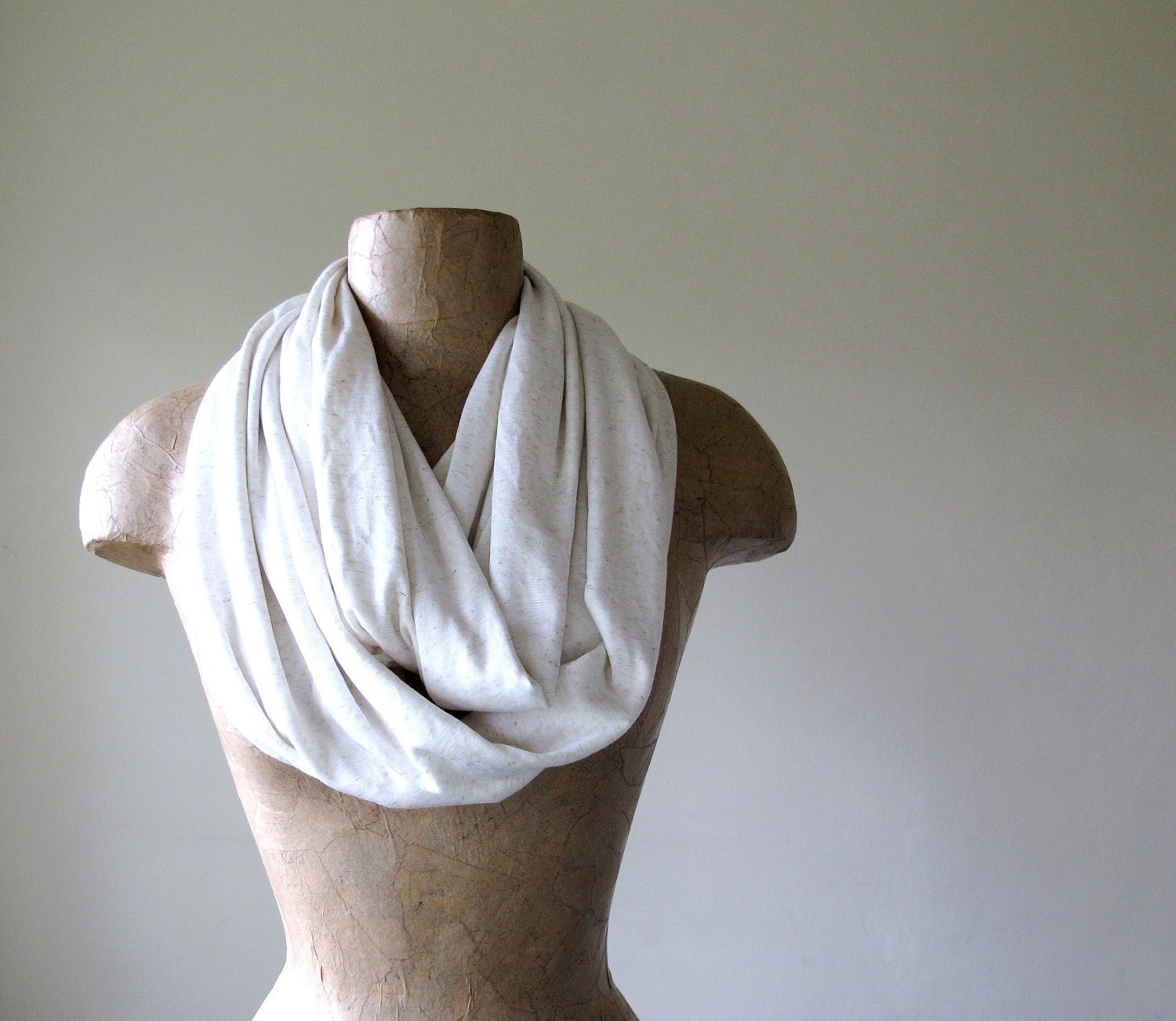 IVORY Infinity Scarf Lightweight Jersey Blend Circle Scarf | Etsy