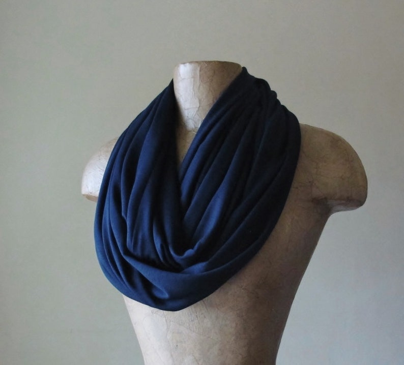 midnight blue loop scarf by ecoshag