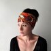 1970's RETRO FLORAL PRINT Head Scarf, EcoShag Jersey Head Wraps for Women, Extra Wide Headscarf, Retro Print Hair Scarf for Women Teen Girls