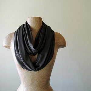 dark brown loop scarf by ecoshag