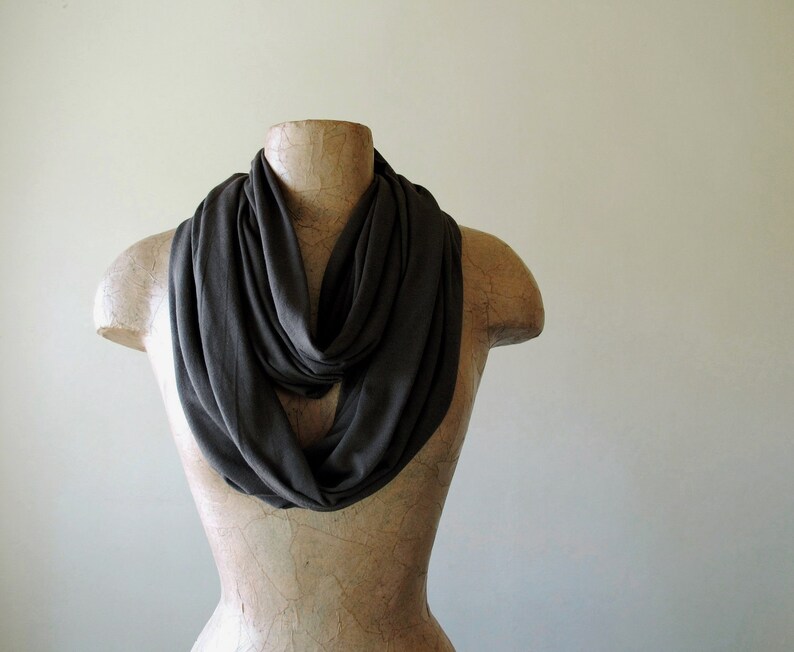 dark brown loop scarf by ecoshag