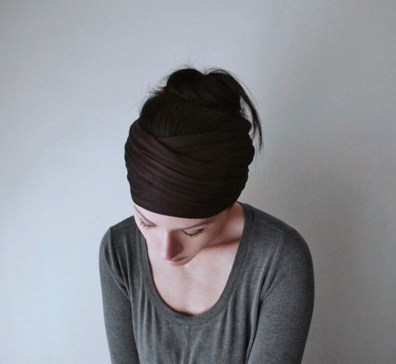 DARK BROWN Head Scarf Ecoshag Head Wraps for Women Extra Etsy — free download