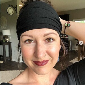 black jersey headscarf by ecoshag