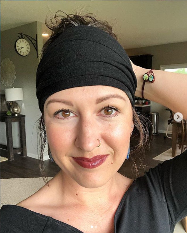 black jersey headscarf by ecoshag