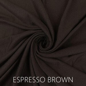 ESPRESSO BROWN Jersey Headscarf, Ecoshag Dark Brown Headband Scarf, Stretch Head Scarf for Women, Handmade Hair Scarf image 2